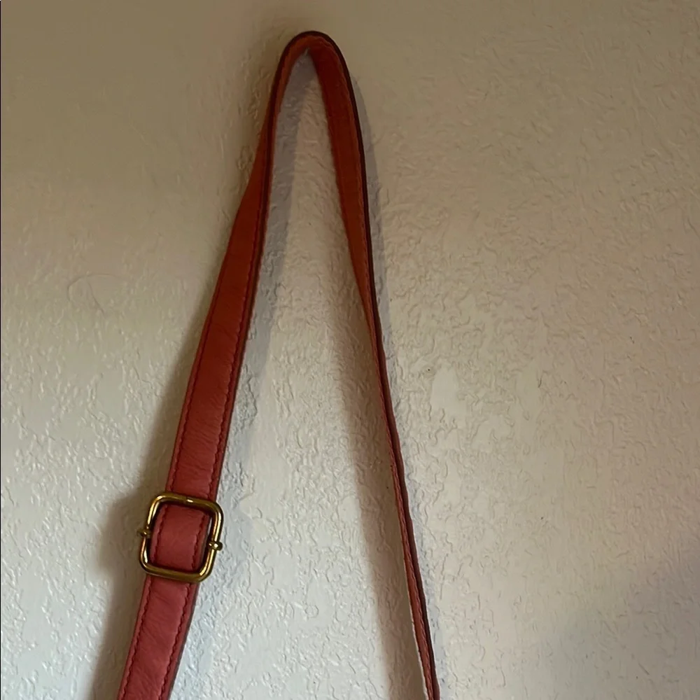 FOSSIL  Pink and Tan Woven Crossbody Bag